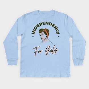 independent woman Kids Long Sleeve T-Shirt